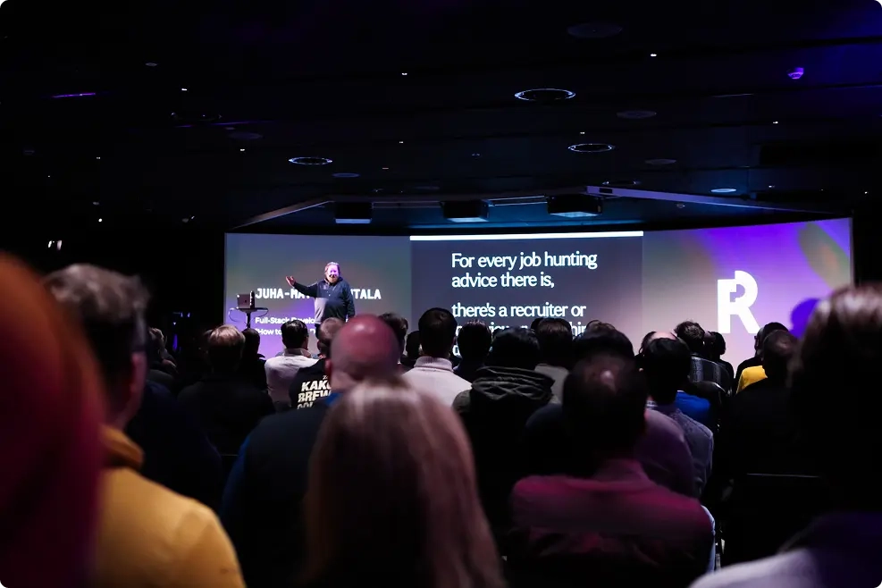 People watching keynote